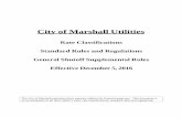 City of Marshall Utilities...City of Marshall Utilities Rate Classifications and Standard Rules and Regulations Effective 5/1/2014 Page 2 Residential Rate “A-1” Availability: Open