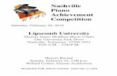 Nashville Piano Achievement Competition · 2019-11-20 · MISSION The Nashville Piano Achievement Competition provides an occasion for teachers to guide students, through goal-setting,