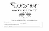 MATH PACKET - Montgomery County Public Schools · summer math packet reflect the content of those five standards. All packets are due on Monday, September 11, ... Curriculum 2.0 teaches