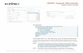 Contents...KMC Input Wizards Application Guide, AG160516B 3 NOTE: The rest of this application guide is devoted to the Analog Input Wizard. In the Analog Input Wizard, the Input Span