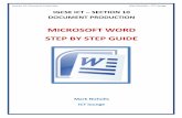 MICROSOFT WORD STEP BY STEP GUIDE - igcse.at.ua · DOCUMENT PRODUCTION MICROSOFT WORD STEP BY STEP GUIDE Mark Nicholls ICT lounge . Mr Nicholls CES P a g e | 2 Document Production