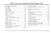 2005 Chevrolet Uplander Owner Manual M - Vaden …...Safety Warnings and Symbols There are a number of safety cautions in this book. We use a box and the word CAUTION to tell about