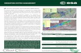 IRRIGATION SYSTEM MANAGEMENT · Irrigation system design » Knowledge on the amount of water needed by the crop (crop water requirements from evapotranspiration), elevation, and meteorological