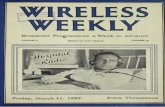 ~-RELESS EEKLY · 2019-07-18 · The wireless weekly : the hundred per cent Australian radio journal Page 1 nla.obj-699539187 National Library of Australia VOLUME 9 ~-RELESS EEKLY