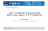 BEST PRACTICES FOR THE SUBMISSION OF ECONOMIC … · 2019-10-21 · European Commission, 1 DG Competition, Chief Economist BEST PRACTICES FOR THE SUBMISSION OF ECONOMIC EVIDENCE AND