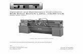 Operation and Maintenance Instructions Belt Drive Bench ... · Do not lift the lathe by the spindle. With adequate lifting equipment, slowly raise the lathe off the shipping crate