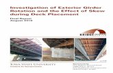 Investigation of Exterior Girder Rotation and the Effect ......representation of variables of interest that included skew, relative girder depth, and span length. The parametric study