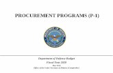 PROCUREMENT PROGRAMS (P-1)...Missile Procurement, Army 4,645,755 Procurement of W&TCV, Army 5,069,020 Procurement of Ammunition, Army 2,843,230 Other Procurement Total Department of