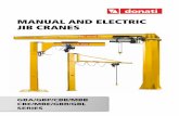 MANUAL AND ELECTRIC JIB CRANES · 2018-11-05 · 5 Jib cranes, with manual or electric rotation in column or wall versions, are created to locally handle goods inside a plant, on