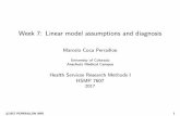 Week 7: Linear model assumptions and diagnosis...Big picture We have made several assumptions when estimating the linear model using OLS and MLE Today, we will cover more formally