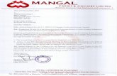 MANGAL - bseindia.com · from the views expressed herein. Investors/ shareholders/public are hence cautioned not to place undue reliance on these statements/details, and are advised