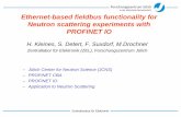 Ethernet-based fieldbus functionality for Neutron ... · Ethernet-based fieldbus functionality for Neutron scattering experiments with PROFINET IO H. Kleines, S. Detert, ... – Inappropriate
