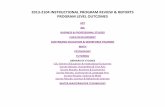 2013-2104 INSTRUCTIONAL PROGRAM REVIEW & REPORTS …2013-2104 INSTRUCTIONAL PROGRAM REVIEW & REPORTS PROGRAM LEVEL OUTCOMES ART ASL BUSINESS & PROFESSIONAL STUDIES ... Identify the