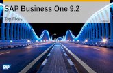 SAP Business One 9 - Columbus Systems · SAP Business One 9.2 This presentation provides an overview of the most important corrections, also known as Top Fixes, which are delivered