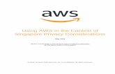 Using AWS in the Context of Singapore Privacy Considerations · While AWS manages security of the cloud, security in the cloud is the responsibility of the customer, as customers