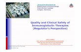 Quality and Clinical Safety of Immunoglobulin Therapies ... · Quality and Clinical Safety of Immunoglobulin Therapies (Regulator’s Perspective) Jacqueline.Kerr@pei.de Department