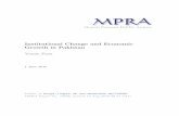Institutional Change and Economic Development in Pakistan · 2019-09-26 · Abstract This study attempts to isolate causes of institutional change and investigates the role it plays