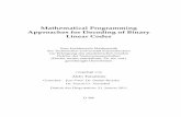 Mathematical Programming Approaches for Decoding of Binary ... Mathematical Programming Approaches for