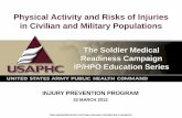 Physical Activity and Risks of Injuries in Civilian and Military Populations Resource Library... · 2016-12-29 · The Soldier Medical Readiness Campaign IP/HPO Education Series Physical