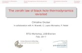 The zeroth law of black hole thermodynamics revisited - Models … · 2018-03-19 · Introduction & Motivation Quasi-homogeneous thermodynamics Generalized intensities Examples The