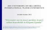 2011 UNIVERSITY OF OKLAHOMA INTERNATIONAL WaTER … Center/documents/conference2011/Presentations...2011 UNIVERSITY OF OKLAHOMA INTERNATIONAL WaTER CONFERENCE . 24-26th October 2011