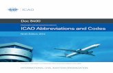PROCEDURES FOR AIR NAVIGATION SERVICES ICAO … 8400 ICAO Abbreviations and Codes... · Doc 8400 ICAO Abbreviations and Codes Ninth Edition, 2016 INTERNATIONAL CIVIL AVIATION ORGANIZATION