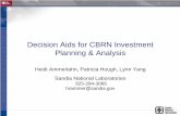 Decision Aids for CBRN Investment Planning & Analysis · 2017-05-19 · Decision Aids for CBRN Investment Planning & Analysis Heidi Ammerlahn, Patricia Hough, Lynn Yang Sandia National