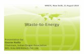 WRETC, New Delhi, 21 August 2014wretc.in/presentation/2014/day2/Gaurav_Kedia.pdf · WRETC, New Delhi, 21 August 2014 WtWaste‐to‐Energy Presentation by: Gaurav Kedia Chairman,