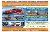 SAturdAy, J 27 @ 8AM - Sierra Auction · 2019-07-25 · Please watch for moving auction vehicles and avoid standing in a position to block or impede moving vehicles. ... Please review