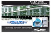 Glass Cleaner · 2019-10-22 · Glass Cleaner CleanerSolutions Care for Work Environments® • Contains powerful cleaning agents to cut through soils quickly • Convenient, ready-to-use