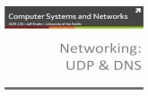Networking: UDP & DNS - University of the Pacific 2018-06-27¢  User Datagram Protocol (UDP) £¬ Each