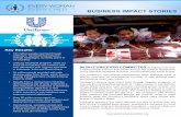 BUSINESS IMPACT STORIES - Every Woman Every Child · Unilever’s Lifebuoy soap brand aims, through targeted programs, to improve the handwashing behavior of 1 billion people in sub-Saharan
