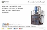 Pow(d)er to the People Efficient conversion from …...Main components and working principle of a pulverizer Efficient conversion from polymer granules to powder Machine design Energy