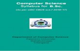 BSC [CS] Syllabus 2017-2017 [III Years]palamuruuniversity.ac.in/UG-CBCS-Syllabus/UG CBCS COMPUTER SCIENCE.pdf · Write a program to find largest and smallest elements in a given list