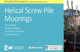Helical Screw Pile Moorings · The helical screw Hoyt and Clemence (1989) and A B Chance produced a simple and elegant relationship that relates the ultimate capacity of the pile