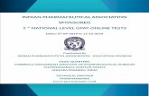 INDIAN PHARMACEUTICAL ASSOCIATION SPONSORED 2 · GPAT qualiﬁed candidates are also eligible for Junior Research Fellowships in CSIR Laboratories and CSIR sponsored projects. The