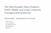 The Red Headed Step Children: ICMP, SNMP and other network ... · What I do ICMP SNMP SNMPv3 syslog TACACS ssh telnet RDP NTP traps NetFlow Radius https sftp scp SIEM NMS NPM DMZ