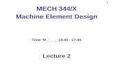 1 MECH 344/X Machine Element Designnrskumar/Index... · resulting stresses on the member due to those loads are. • Body stresses, existing within the member as a whole ... expression