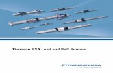 BSA Lead and Ball Screws Catalog (letter) - Thomson · Thomson BSA precision lead screws are an excellent economical solution for your linear motion requirements. For more than 25
