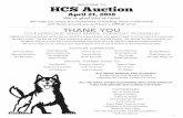April 21, 2018 · 2018-04-20 · 1 Welcome to HCS Auction April 21, 2018 We’re glad you’re here! We hope you enjoy the excitement of bidding, share in fellowship with those around