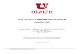 PSYCHOLOGY INTERNSHIP PROGRAM HANDBOOK...The Psychology Internship Program at UNI is a well-developed APA accredited* training site which offers four full-time doctoral internship