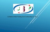 ALMARIA UNITED TRADING AND CONTRACTING CO.telephone: +974-44936646 fax no: +97444820321 p.o.box.no:201030. as a leading qatari engineering establishment and is geared to provide comprehensive