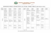 2018/2019 FIRST SEMESTER LECTURE TIMETABLE (REVISED … 2019 FIRST SEMESTER... · page 1 of 19 no alteration without statutory permission 2018/2019 first semester lecture timetable