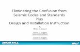 Eliminating the Confusion from Seismic Codes and Standards … · 2019-09-28 · • ASCE 7-05 Chapter 13 Seismic Design Requirements for Nonstructural Components • 2012 • ICC