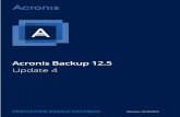 Acronis Backup 12.5 Update 4Acronis Backup offers a solution for protecting Oracle Database data. This solution combines the full power of Acronis Backup and RMAN in a package that