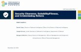 Security Clearance, Suitability/Fitness, and Credentialing ... · Security Clearance, Suitability/Fitness, and Credentialing Reform Daniel Coats, Director of National Intelligence,