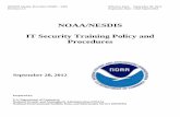 NOAA/NESDIS IT Security Training Policy and Procedures · Recommended Security Controls for Federal Information Systems, related to security awareness and training (AT). NIST SP 800-50,