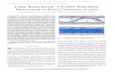 Using “Rapid Revisit” CYGNSS Wind Speed Measurements to …clasp-research.engin.umich.edu/missions/cygnss/reference/... · 2018-08-23 · IEEE JOURNAL OF SELECTED TOPICS IN APPLIED