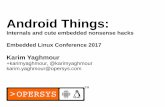 Android Things - events.static.linuxfound.org · Android Things does away with most of Brillo Revert architecture to original Weave seems gone from the FS, but site still on Go back