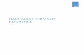 HACT AUDIT TERMS OF REFERENCE · Special Considerations – Audit of Financial Statements Prepared in Accordance with Special Purpose Frameworks 2.3 If the auditor is a supreme audit